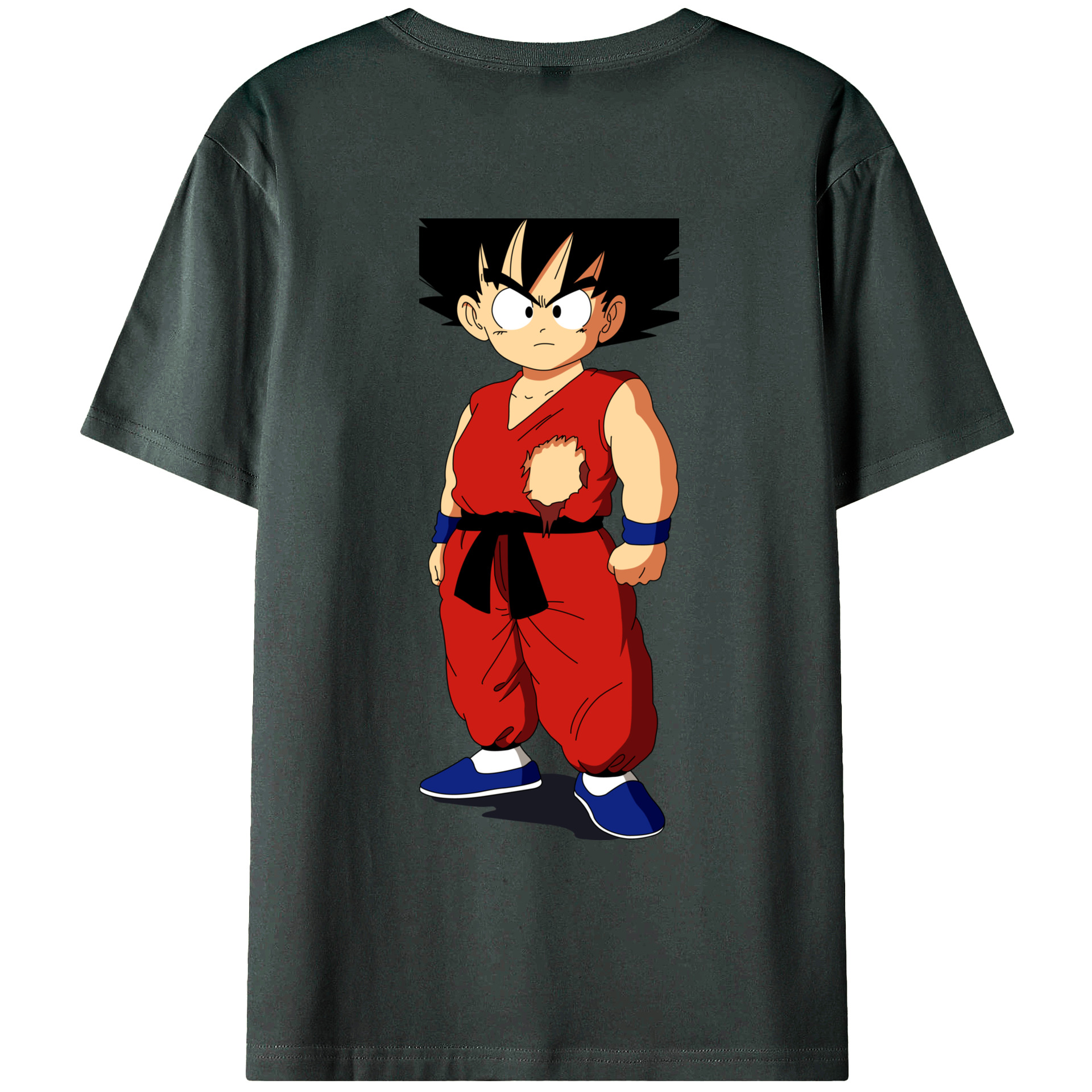 （画像用） ドラゴンボール 孫悟空（そん ごくう）Son Goku カカロット DRAGON BALL Kakarotto 綿100％ メンズ半袖Tシャツ（バックプリント） 通気性